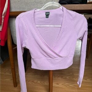 Wild Fable Lavender Ribbed Crop Top